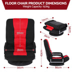 Artiss Floor Gaming Chair | 360° Swivel | 6-Position Recline