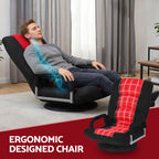 Artiss Floor Gaming Chair | 360° Swivel | 6-Position Recline