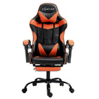 Artiss Executive Gaming Chair | Footrest + Recline | Orange