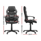 Artiss High-Back Gaming Chair | Grey | Tilt + Height Adjust