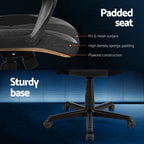 Artiss High-Back Gaming Chair | Grey | Tilt + Height Adjust