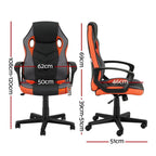 Artiss High-Back Gaming Chair | Orange | Tilt + Height Adjust
