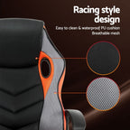 Artiss High-Back Gaming Chair | Orange | Tilt + Height Adjust