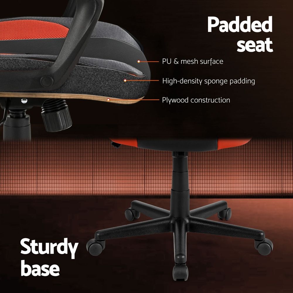 Artiss High-Back Gaming Chair | Orange | Tilt + Height Adjust