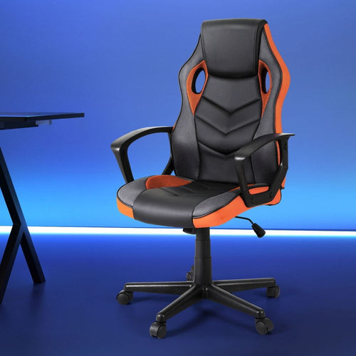 Artiss High-Back Gaming Chair | Orange | Tilt + Height Adjust