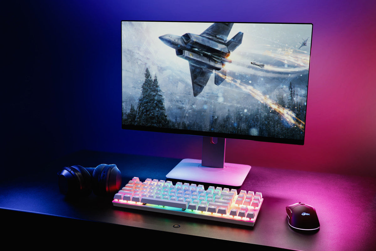 G-TEK Cyborg 87 Mechanical Keyboard | Cherry MX Red | Tri-Mode