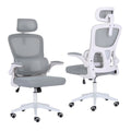 SITIO High-Back Ergonomic Office Chair | Grey/White | 120KG Rated
