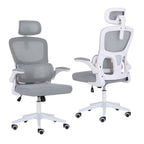 SITIO High-Back Ergonomic Office Chair | Grey/White | 120KG Rated