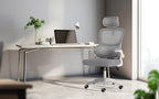 SITIO High-Back Ergonomic Office Chair | Grey/White | 120KG Rated