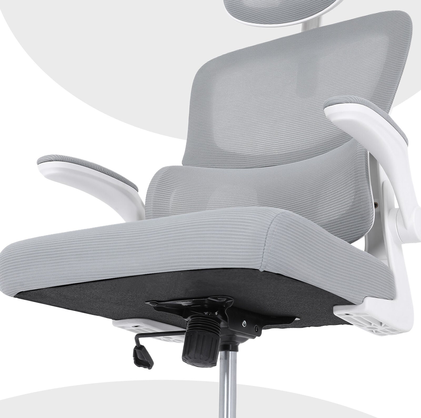SITIO High-Back Ergonomic Office Chair | Grey/White | 120KG Rated