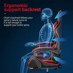 Gaming Chair with Footrest & Lumbar Support | Black & Red