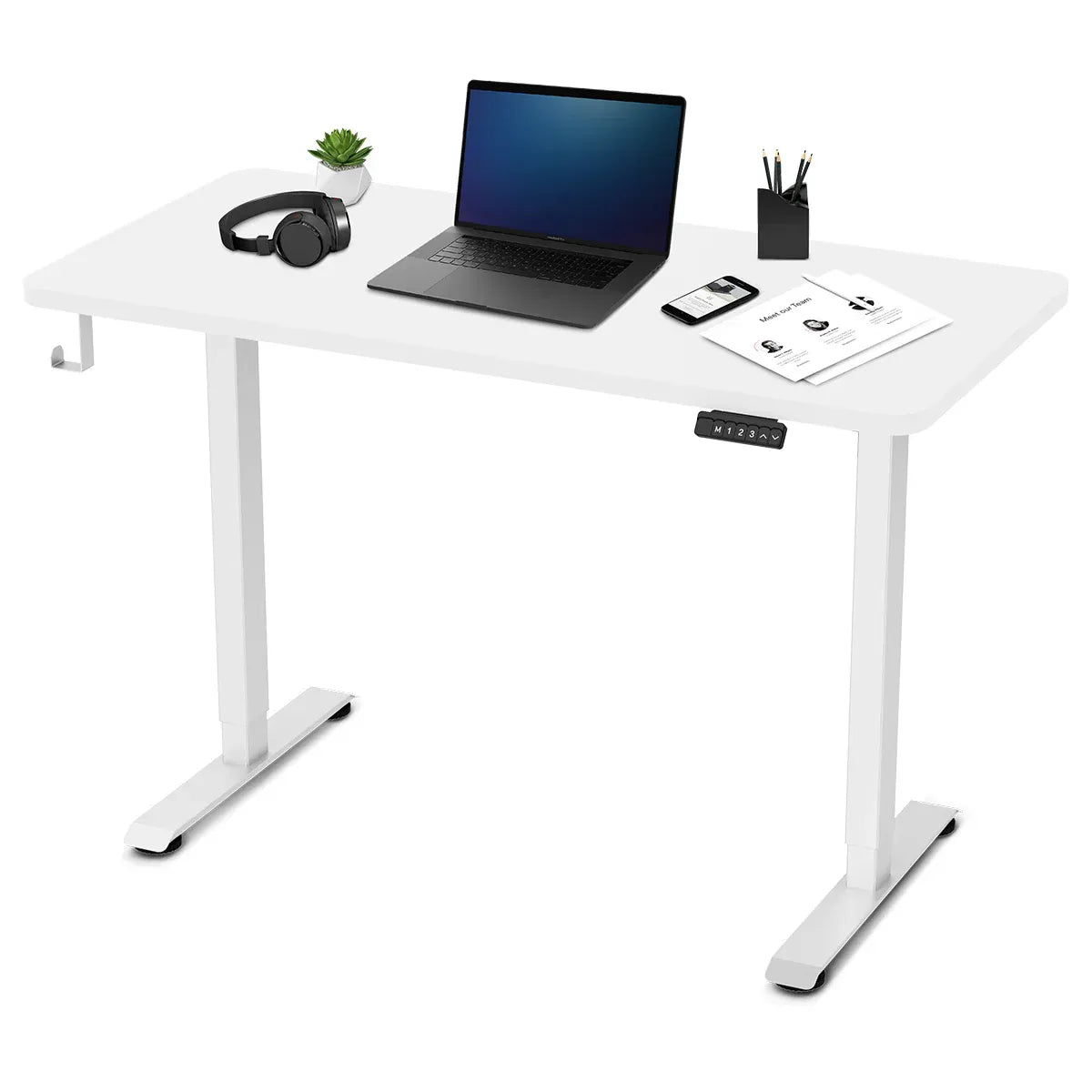 ErgoDesk Electric Standing Desk | Single Motor | 3 Height Presets | 120cm & 140cm