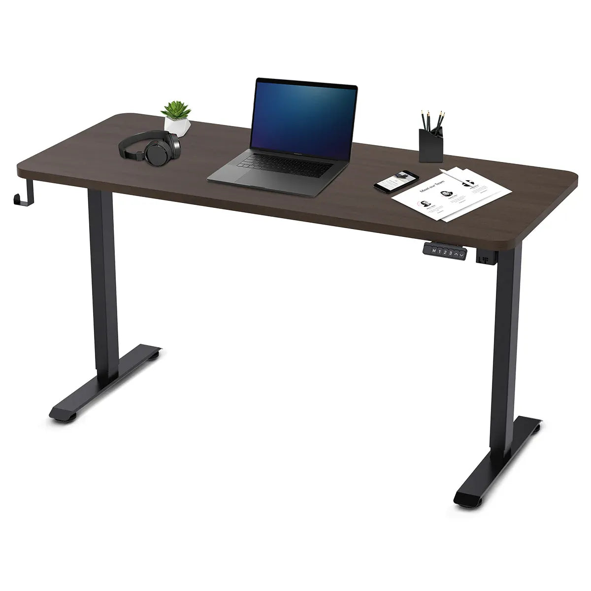 ErgoDesk Electric Standing Desk | Single Motor | 3 Height Presets | 120cm & 140cm