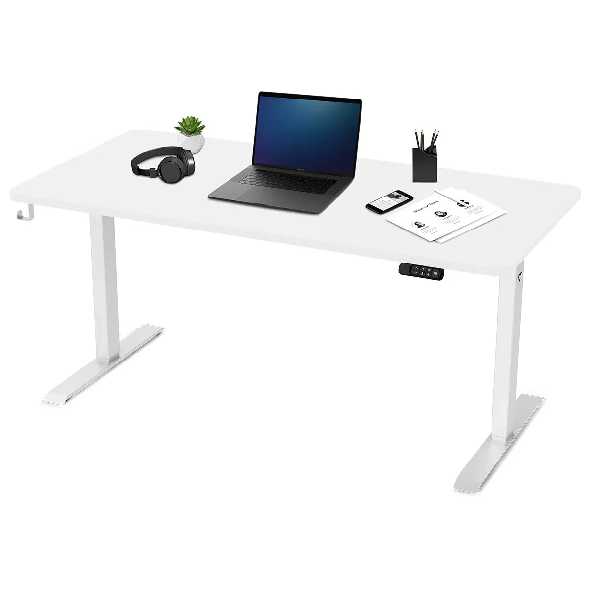 ErgoDesk Electric Standing Desk | Dual Motor | Magnetic Cable Tray | 160cm & 180cm