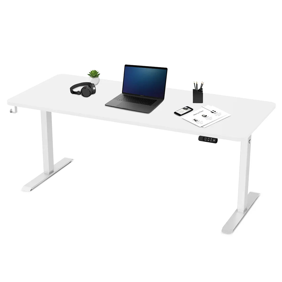 ErgoDesk Electric Standing Desk | Dual Motor | Magnetic Cable Tray | 160cm & 180cm