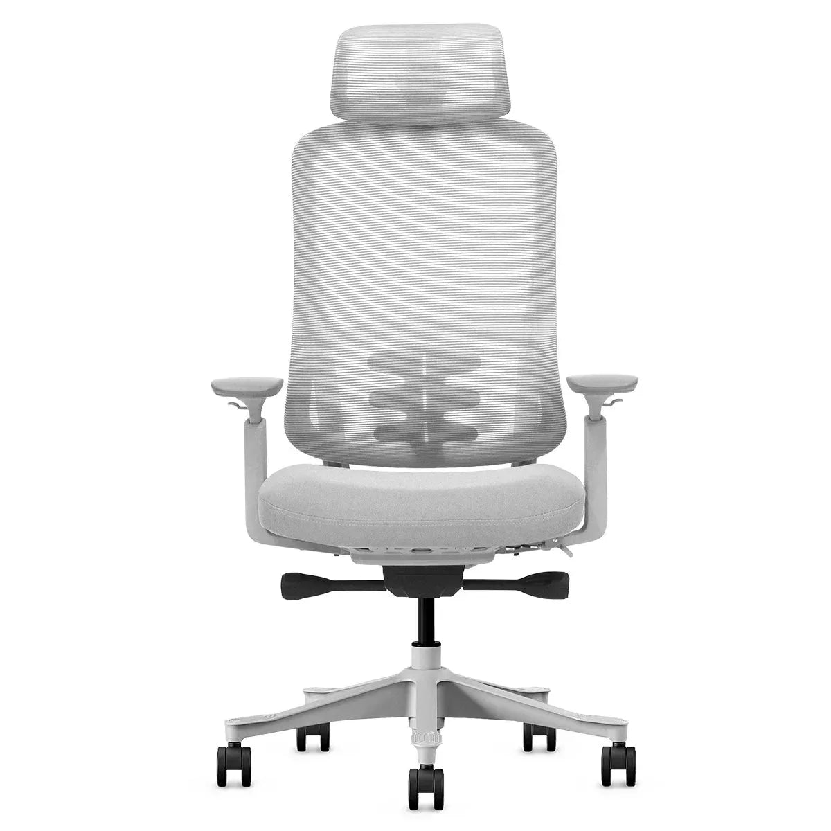 DM8 High-Back Ergonomic Office Chair | White/Grey | 150KG Rated | 10-Year Warranty