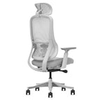 DM8 High-Back Ergonomic Office Chair | White/Grey | 150KG Rated | 10-Year Warranty