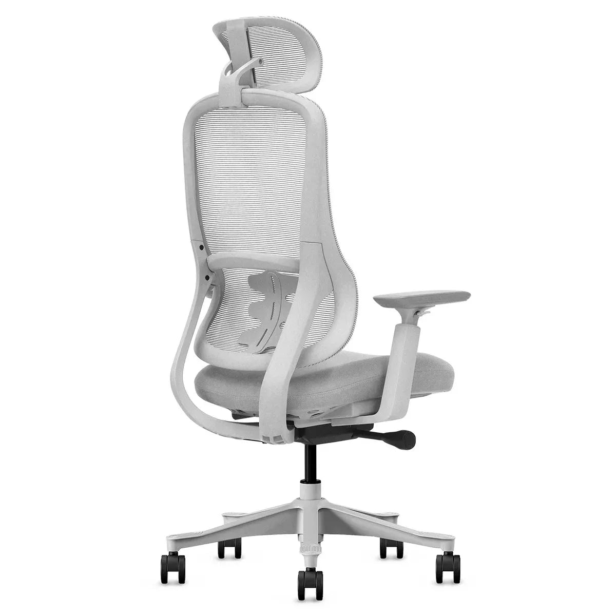 DM8 High-Back Ergonomic Office Chair | White/Grey | 150KG Rated | 10-Year Warranty
