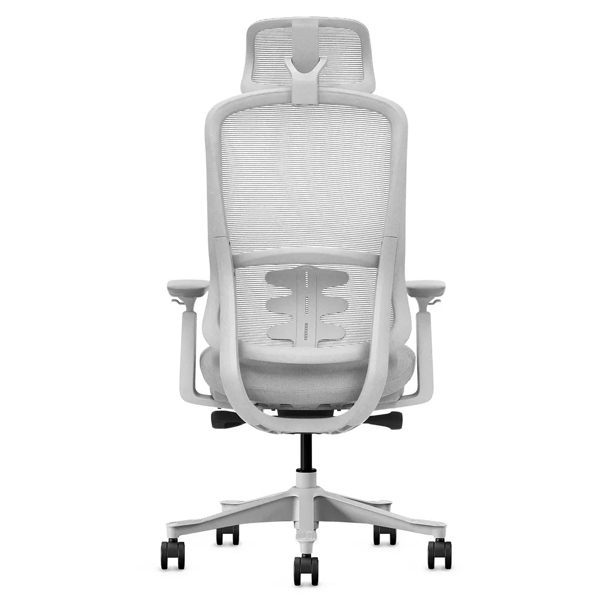 DM8 High-Back Ergonomic Office Chair | White/Grey | 150KG Rated | 10-Year Warranty