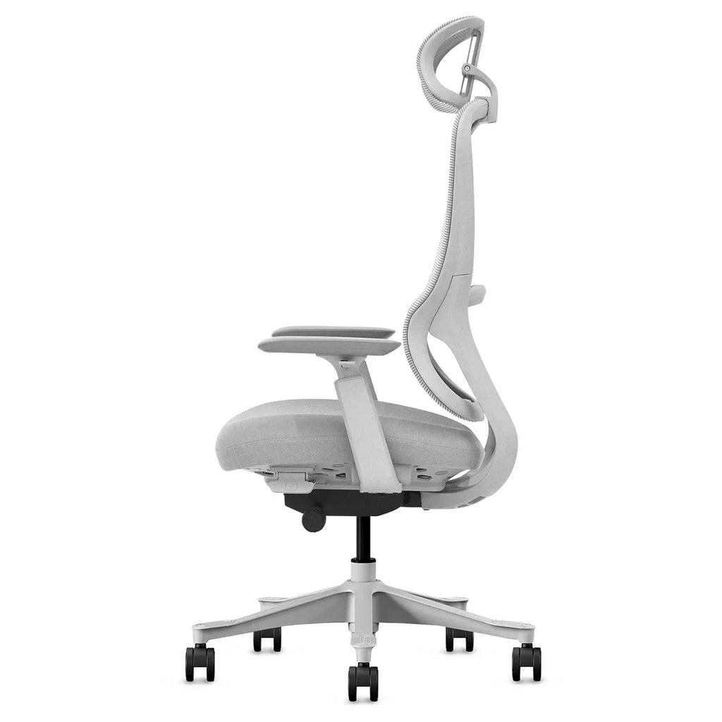 DM8 High-Back Ergonomic Office Chair | White/Grey | 150KG Rated | 10-Year Warranty