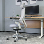 DM8 High-Back Ergonomic Office Chair | White/Grey | 150KG Rated | 10-Year Warranty
