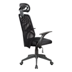Mesh Office Chair with Headrest | Adjustable Height | Black