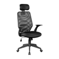 Mesh Office Chair with Headrest | Adjustable Height | Black