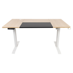 Electric Standing Desk 140cm | Motorised Height Adjustable | 4 Memory Settings | Light Birchwood
