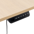 Electric Standing Desk 140cm | Motorised Height Adjustable | 4 Memory Settings | Light Birchwood