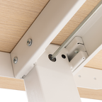 Electric Standing Desk 140cm | Motorised Height Adjustable | 4 Memory Settings | Light Birchwood