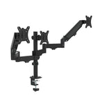Triple Monitor Arm | 3-Screen Desk Mount | Full Motion | Fits 13–32" | Landscape & Portrait