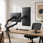 Dual Monitor Arm | Spring Assisted | Full Motion | Fits 17–32" Screens | Cable Management