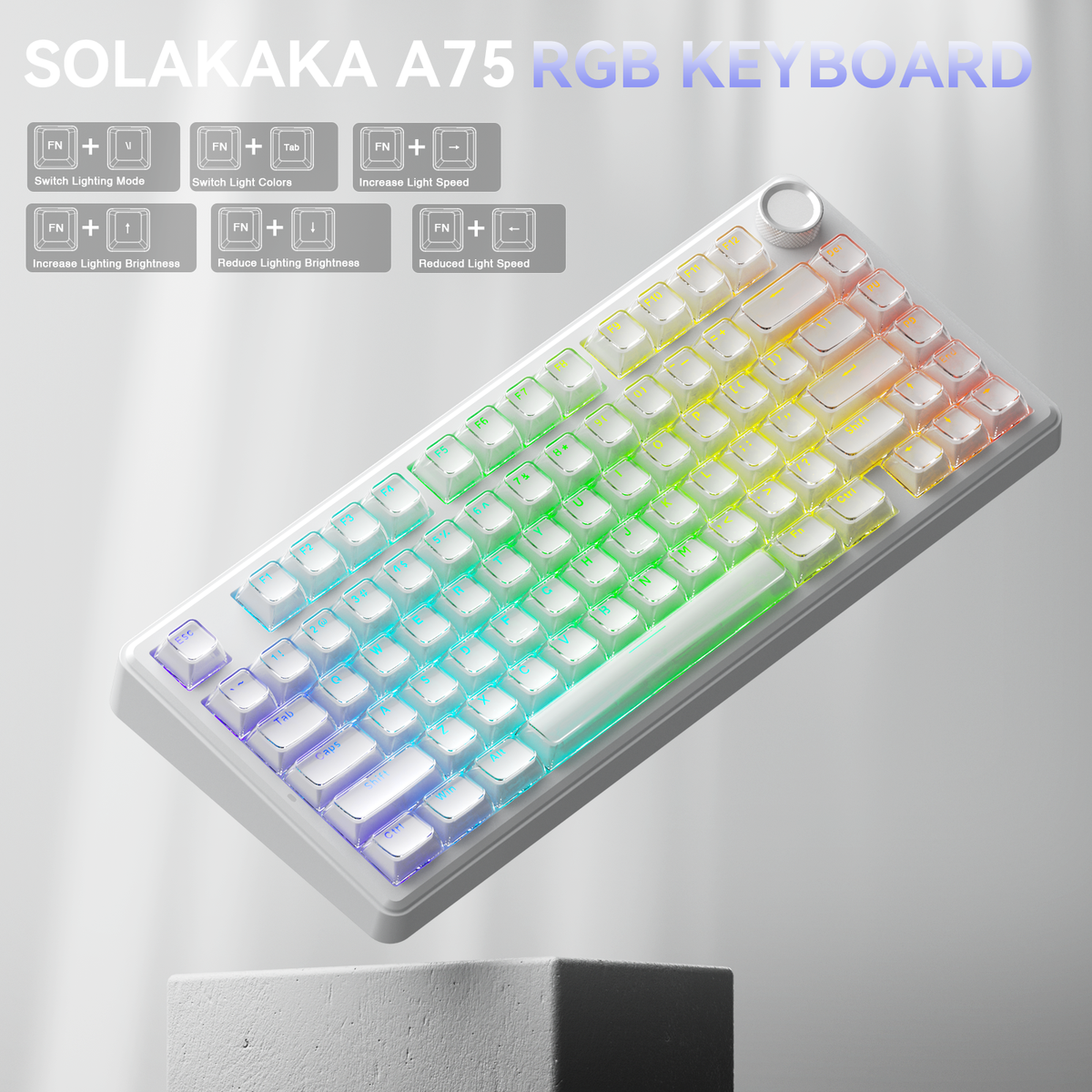 SOLAKAKA A75 Wireless Mechanical Keyboard | 75% | RGB