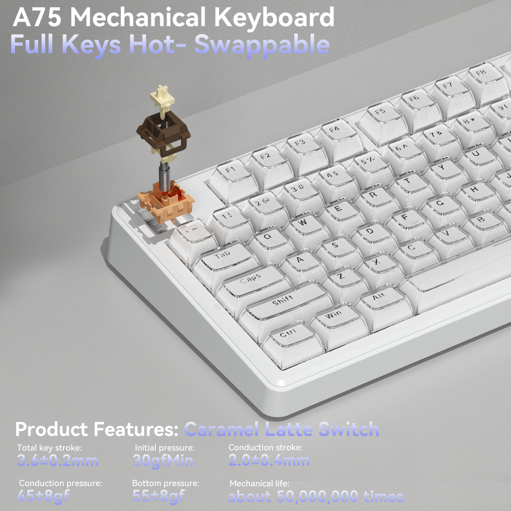 SOLAKAKA A75 Wireless Mechanical Keyboard | 75% | RGB