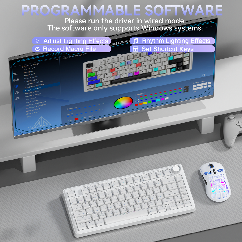 SOLAKAKA A75 Wireless Mechanical Keyboard | 75% | RGB