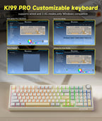 SOLAKAKA Ki99 Pro Mechanical Keyboard | 99 Keys | Knob + Gasket