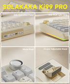 SOLAKAKA Ki99 Pro Mechanical Keyboard | 99 Keys | Knob + Gasket